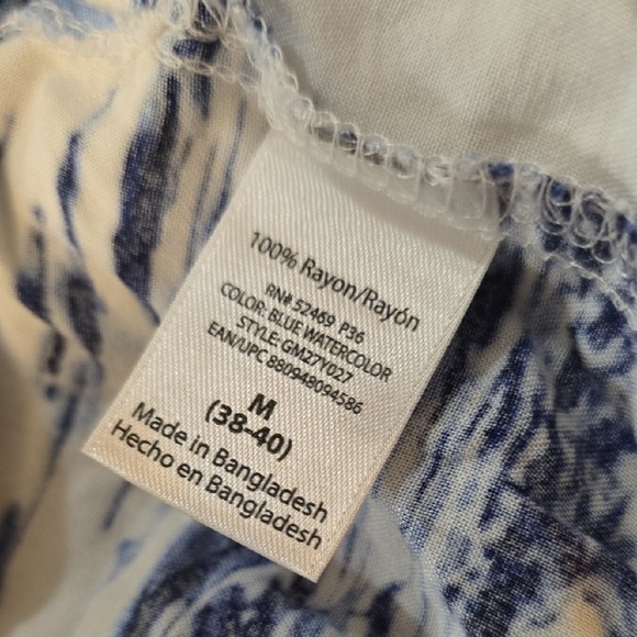 George Vintage Mens Hawaiian Tropical Floral Button Shirt Short Sleeve Blue M - Picture 6 of 6